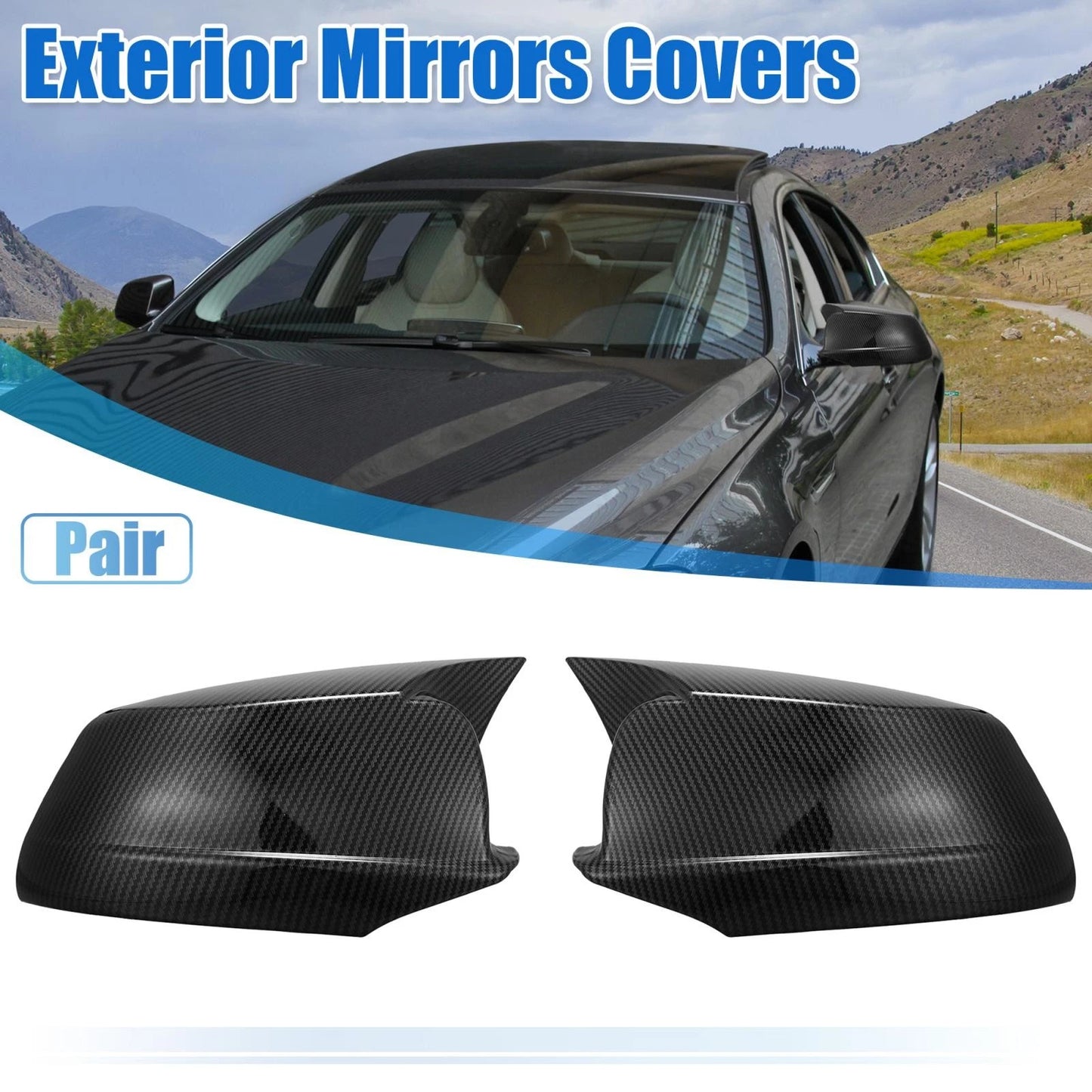 Carbon Fiber Side Mirror Cover Caps for BMW