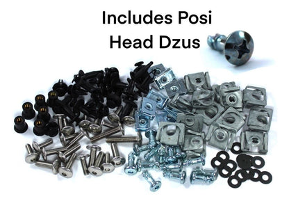 Verkleidung & Frontscheibe Edelstahl Schrauben + Pozi for Yamaha R1 (2004–2006)