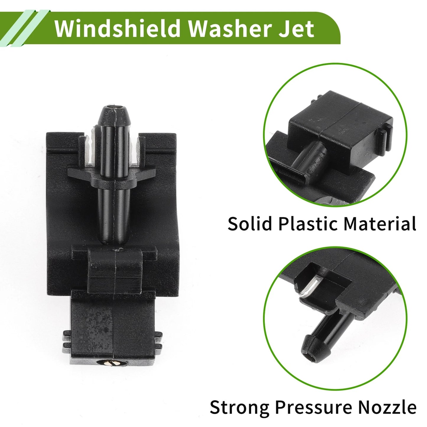 Windshield Washer Nozzle  Black for Toyota Sienna, Venza (2004-2023)
