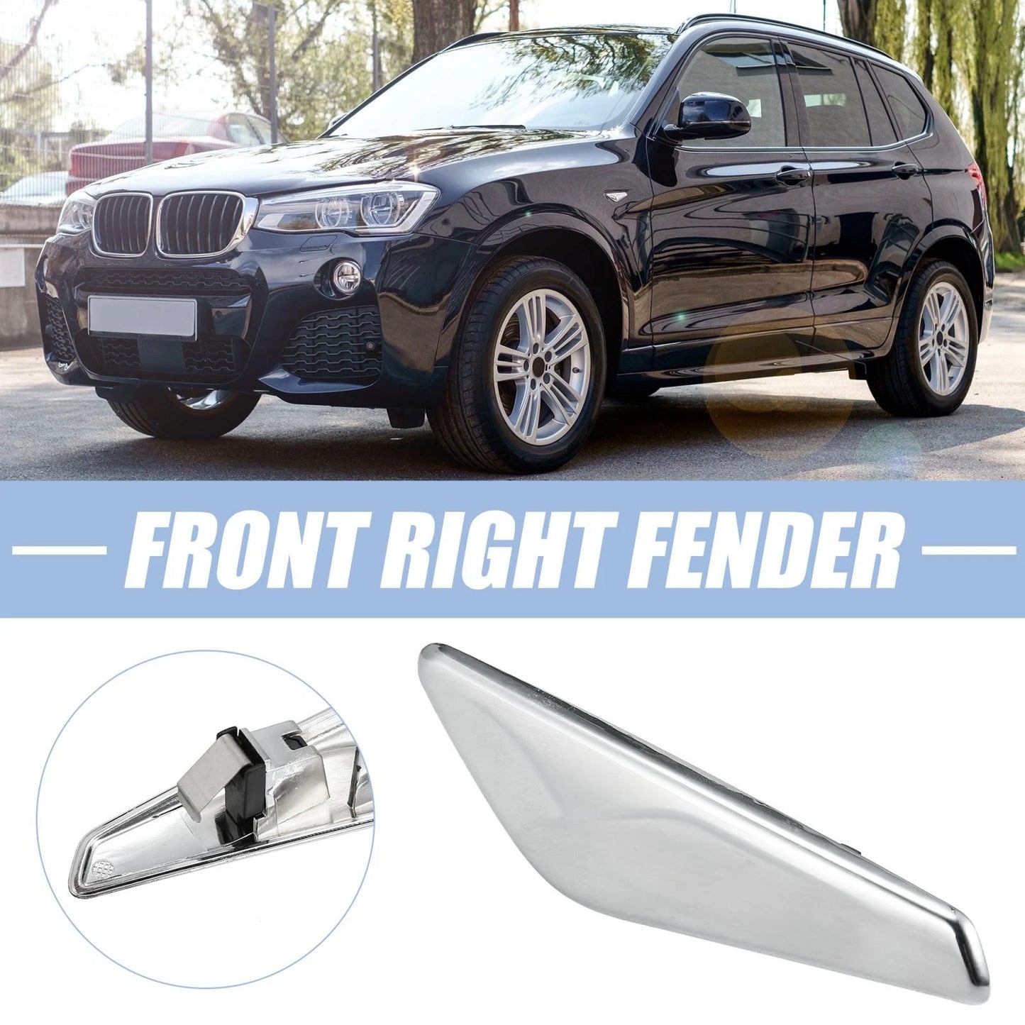 Front Left Fender Side Marker Trim for BMW X3 X4 F25 F26 (2011-2017)