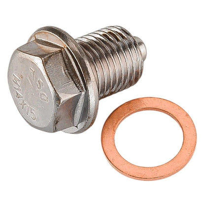 M14x1.5mm Magnetic Oil Drain Plug Bolt & Washer for Car
