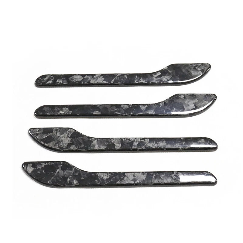 Forging Real Carbon Fiber Exterior Door Handle Cover Trim fit For Tesla Model 3