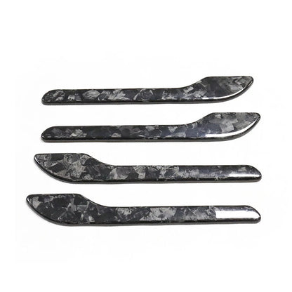 Forging Real Carbon Fiber Exterior Door Handle Cover Trim fit For Tesla Model 3
