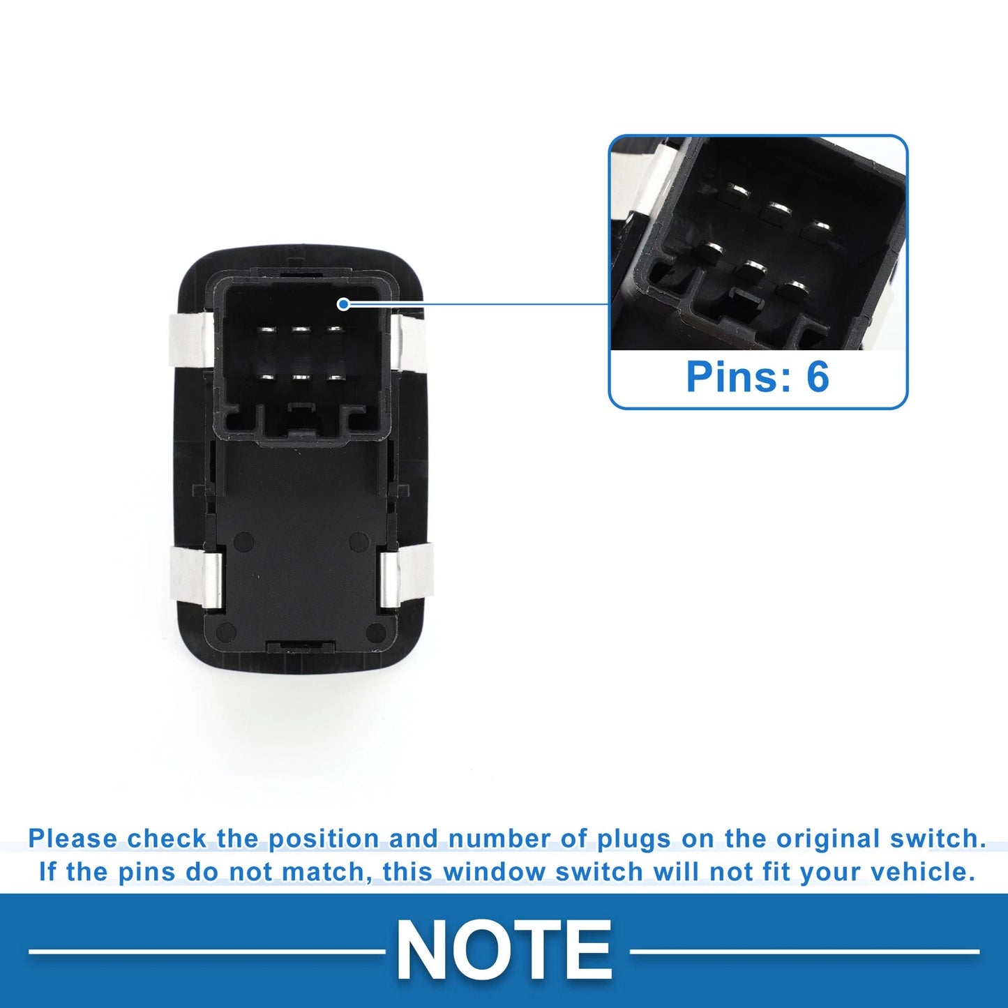 Rear Power Window Switch for Dodge Grand Caravan Journey Nitro (2008-2019)