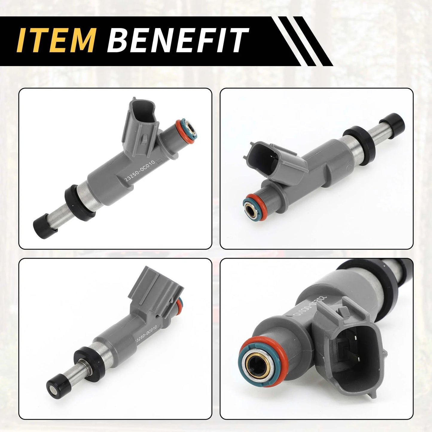 Fuel Injector Nozzle for Toyota Tacoma 2005-2014 12 Holes Gray