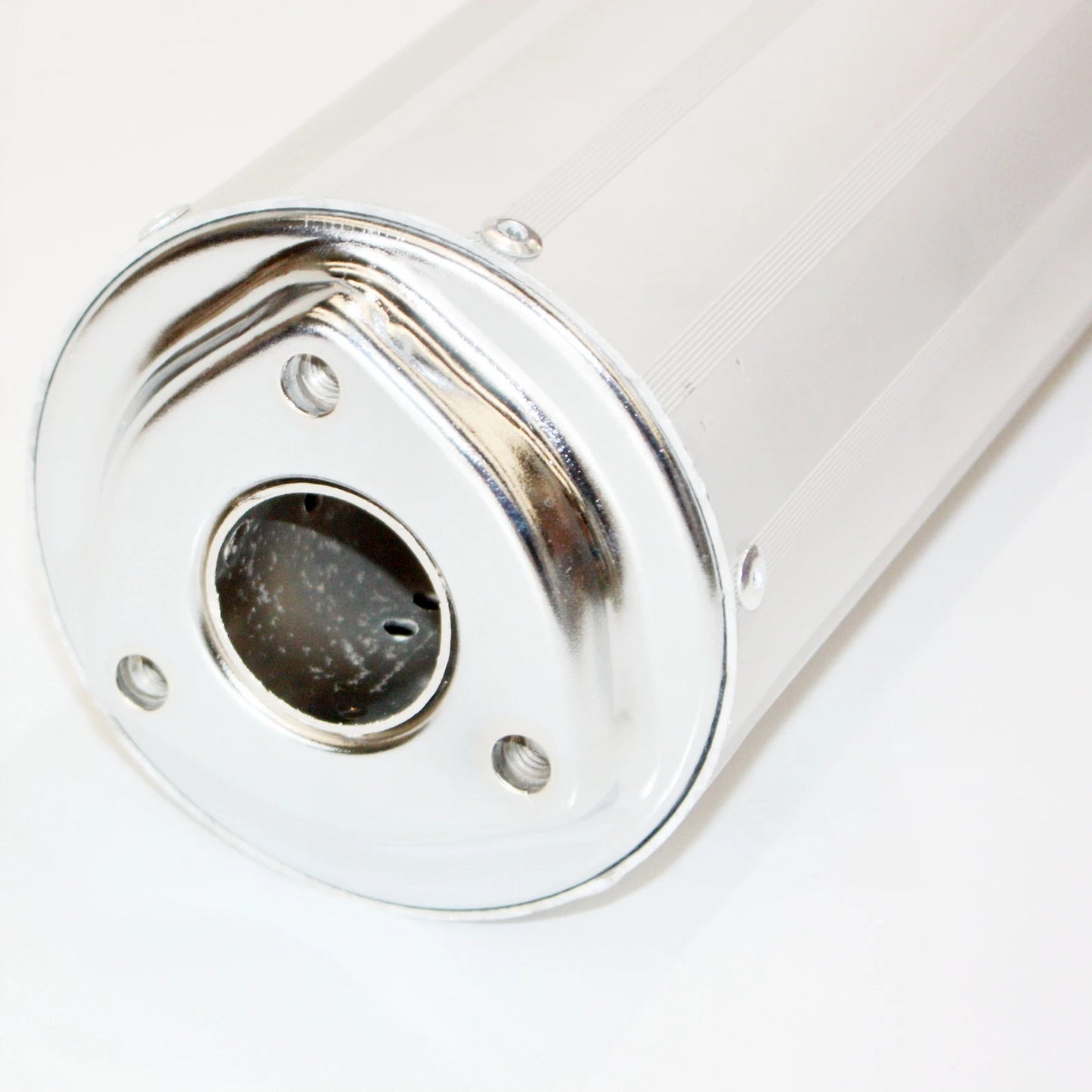 Silver Alloy Exhaust Muffler + Clamp for 200cc 250cc 300cc Quad ATV
