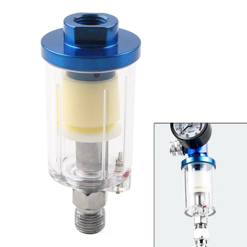 Inline Air Oil Water Filter Trap for Compressor Spray Paint Gun - Aluminum