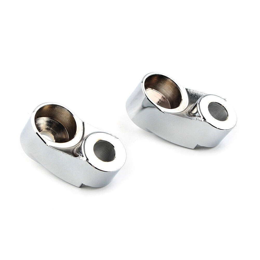 Chrome Front Turn Signal Mount for Harley Sportster FXR 39mm 49mm Forks