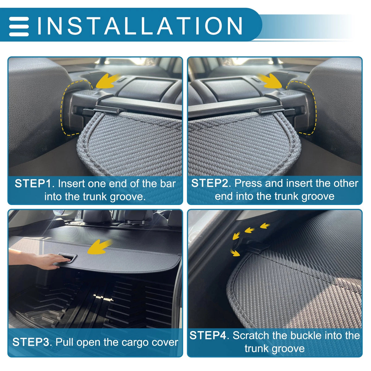 Rear Trunk Parcel Shelf Retractable Cargo Cover for Infiniti QX55 (2022-2025)
