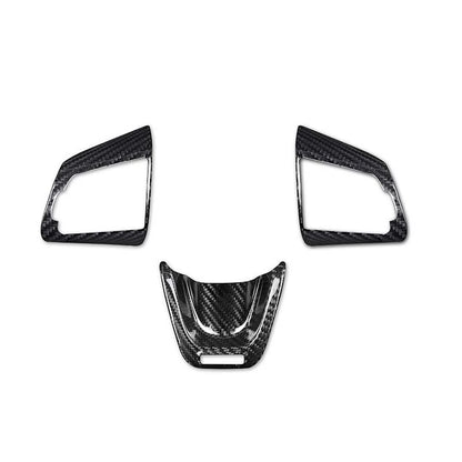 Dry Carbon Fiber Steering Wheel Cover Trim for Kia Stinger 2018-23