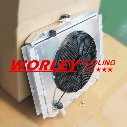 2R Aluminum Radiator + Fan Shroud for Mitsubishi Pajero NJ NK NL 3.5L V6 (94-00)