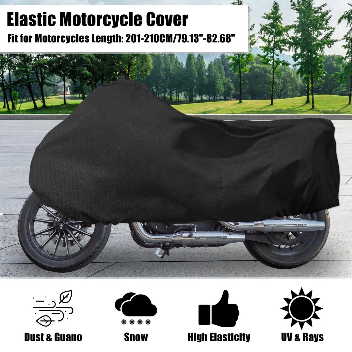 XL Indoor Motorcycle Cover Elastic for Harley Dyna Softail Sportster 883