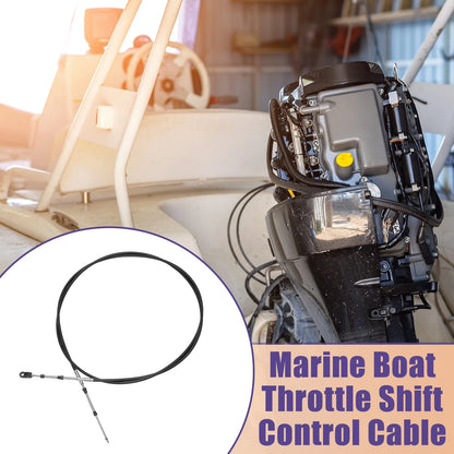 2 x 300cm 10FT Marine Boat Throttle Shift Control Cable Black for Make Model