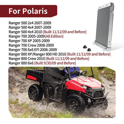 Aluminium Radiator for Polaris Ranger 500 2x4/4x4 (2007-2009)