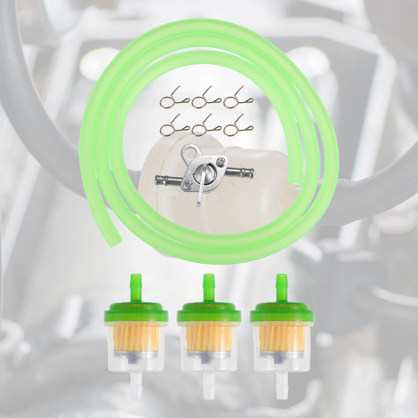 1 x Set / Motorcycle Fuel Hose & Filters for CRF50 70 90 150CC Moped Green