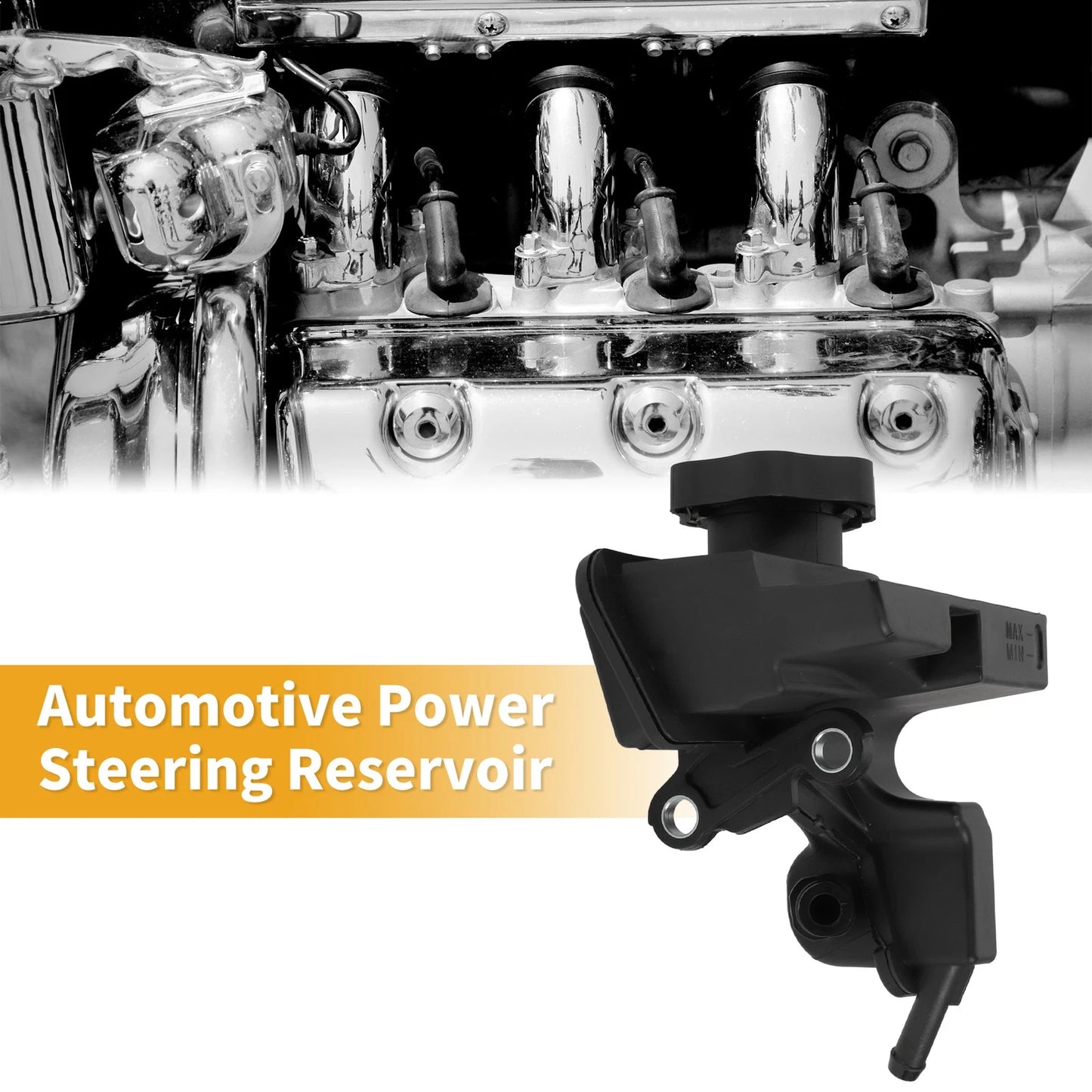 Power Steering Reservoir for Ford Focus 2010-2011 Plastic Black