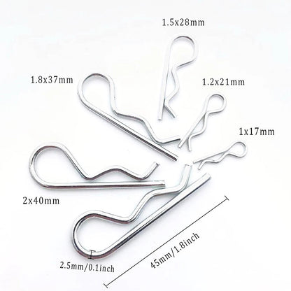 Hitch Pin Clip / 100 PCS / Carbon Steel Zinc Plated for Car Mechanic