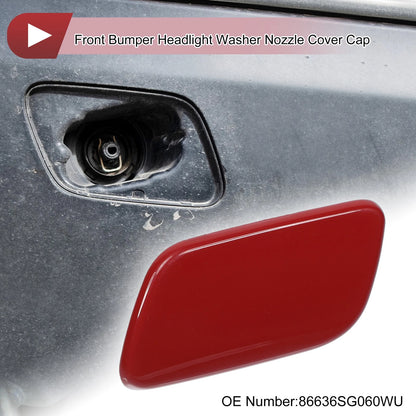 Front Left Washer Nozzle Cover for Subaru Forester 2013-2015 Red