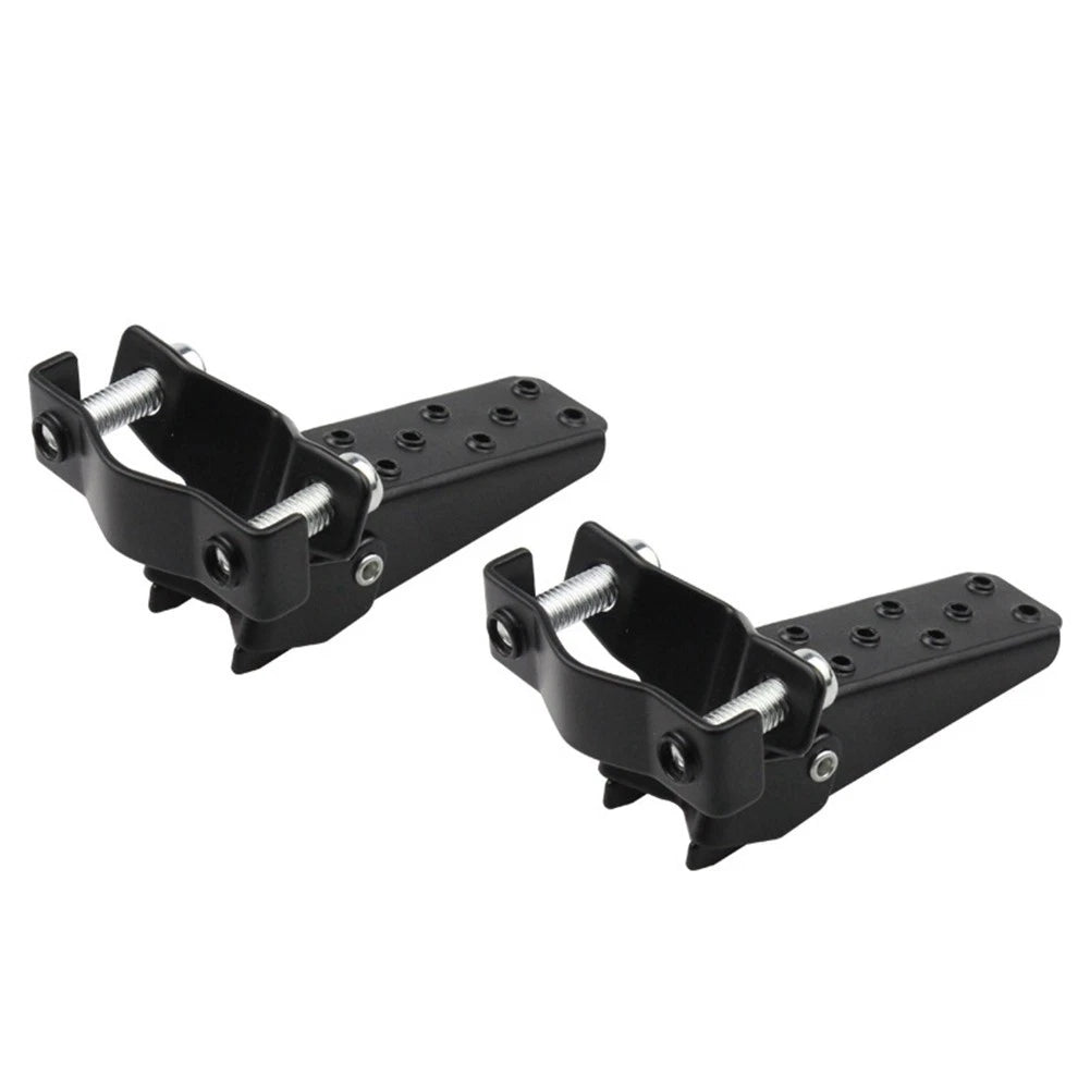 Pedals for Diverse Motorcycle Metal Passenger Black Silver