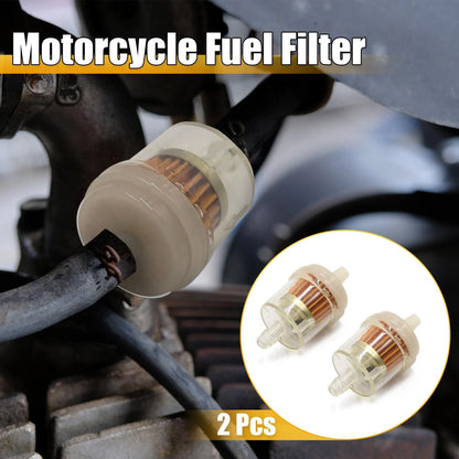 2 x Magnetic Gasoline Fuel Filter Cleaner for 8mm Hose Motorcycle