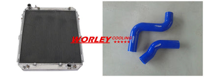 Aluminum Radiator & Blue Hoses for Hilux Surf KZN130 1KZ-TE (1993-1995)