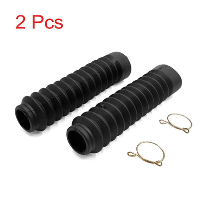 2 x Black Rubber Front Fork Shock Absorber Dust Cover for GS125