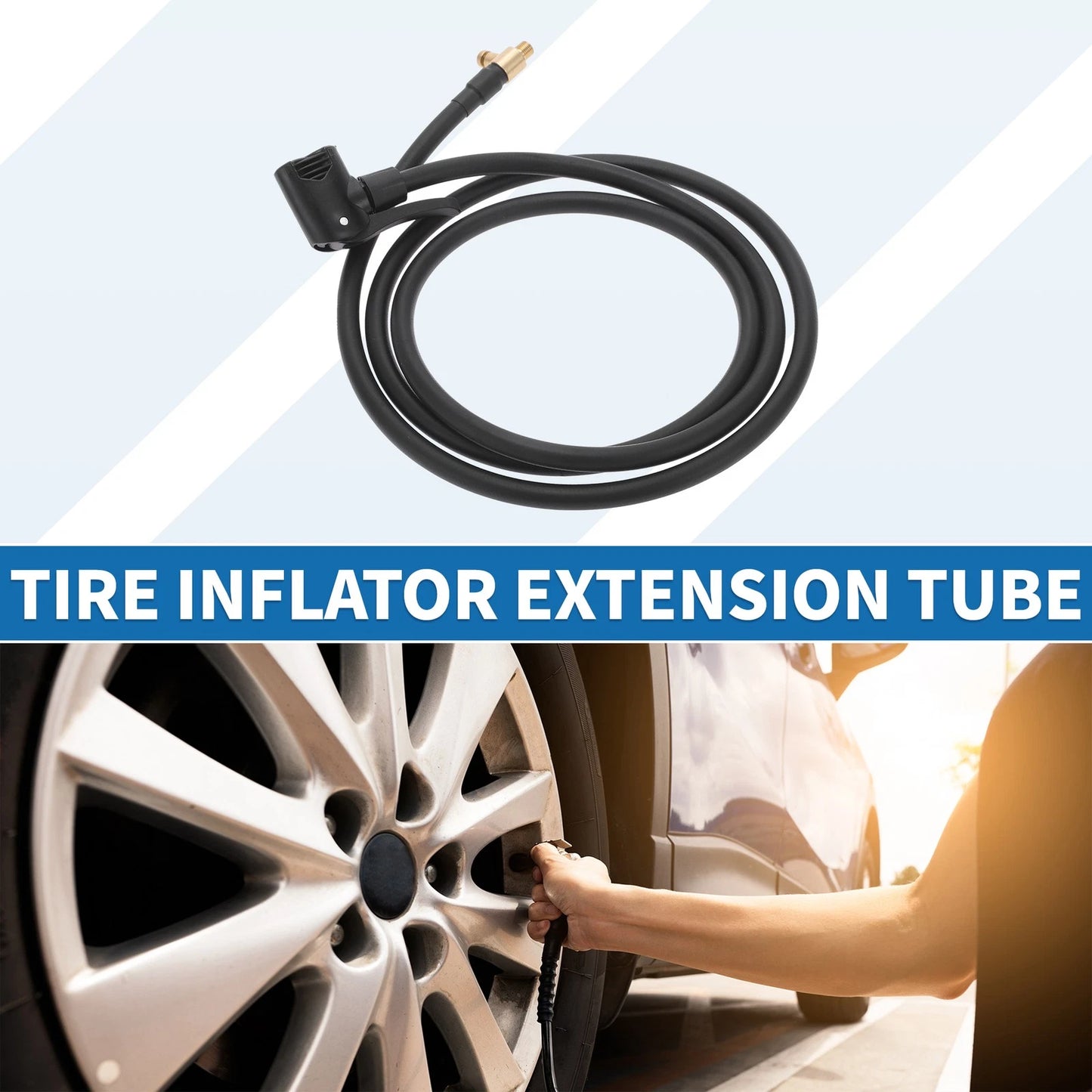 1pc M8x0.8 Tire Inflator Extension Tube 0.305in x 32TPI for Car Motorcycle
