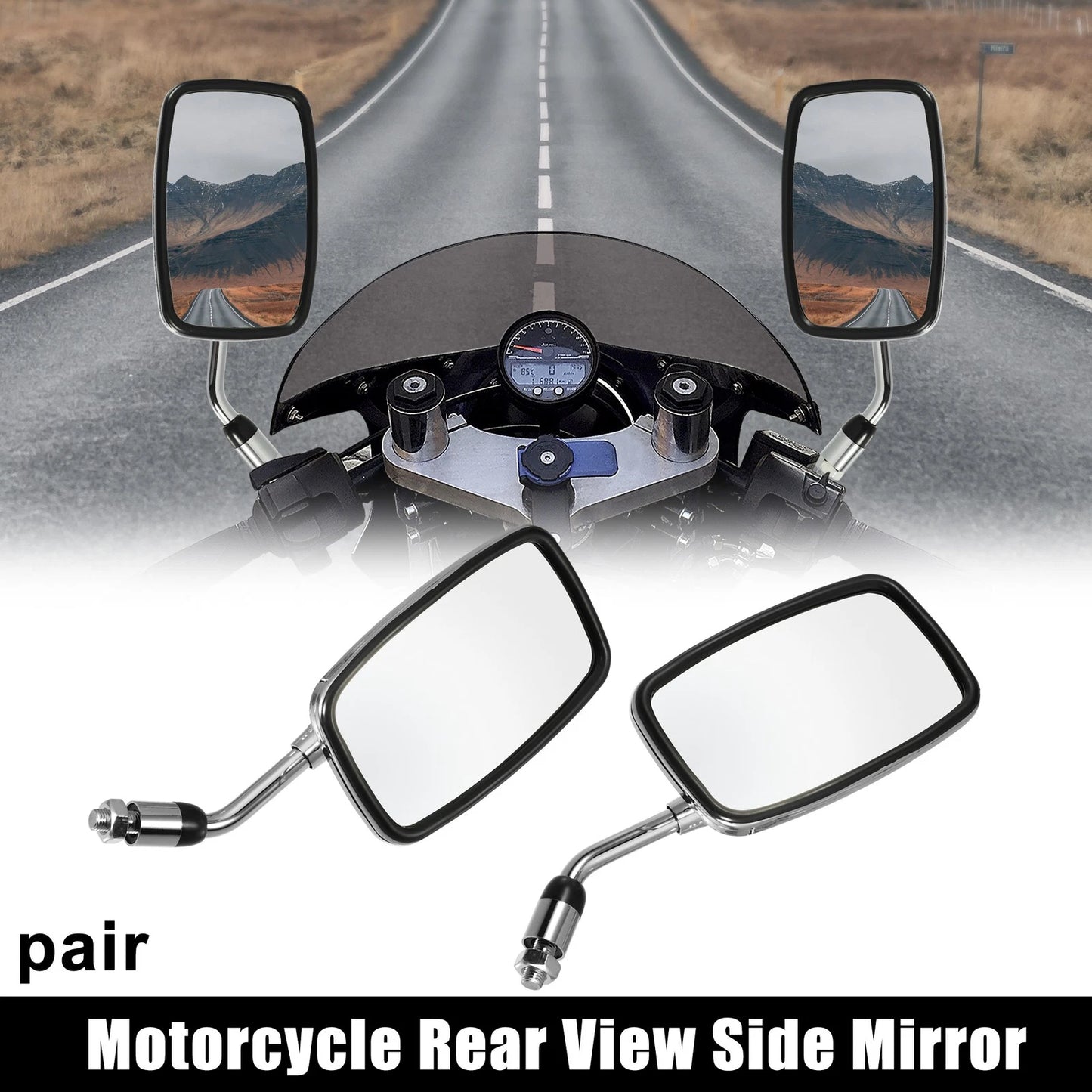 2 x 10mm Screw Rearview Side Mirror Universal for Honda CB400SF