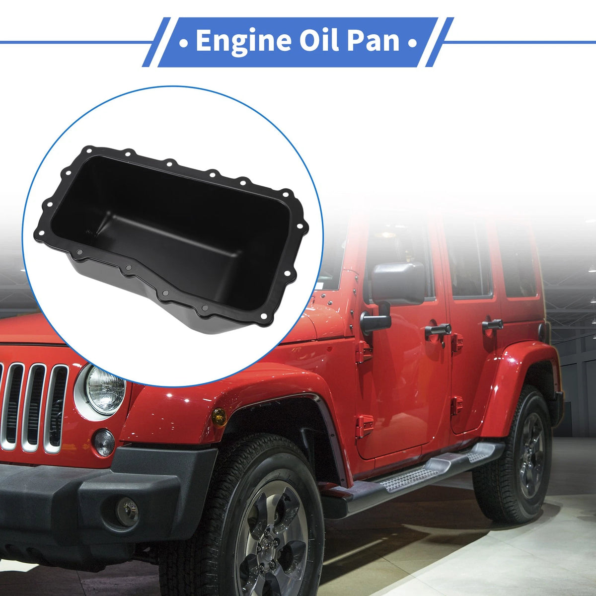 Engine Oil Pan for Jeep Wrangler V6 3.8L Petrol (2007-2011) - Iron Black