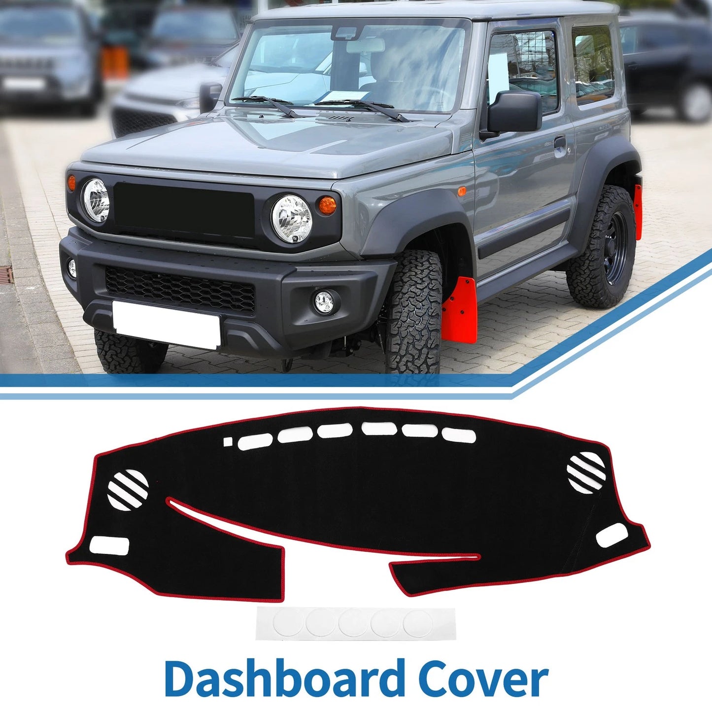 Dashboard Cover Mat for Lexus ES ES350 ES300h Sun Protector Black Red (2007-2022)
