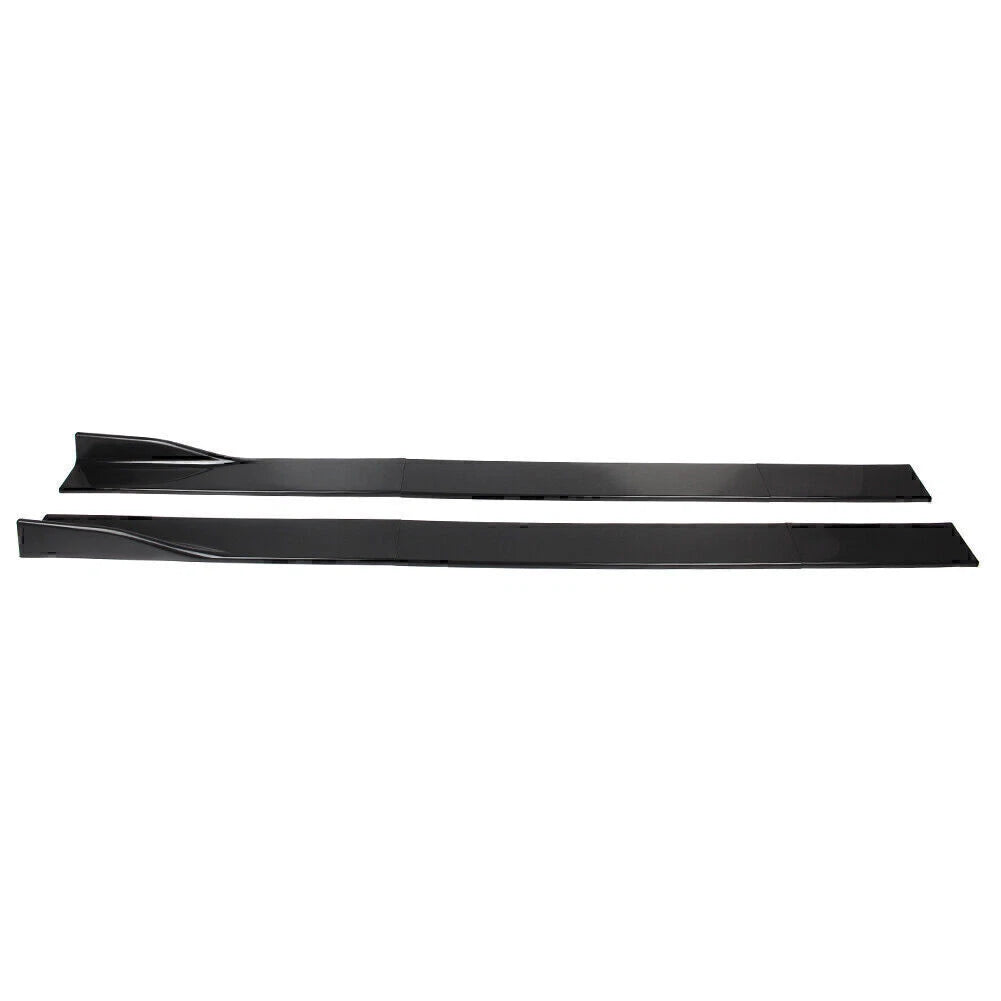 Universal Car Side Skirt Extension Rocker Panel Splitters Lip 78.7" Black