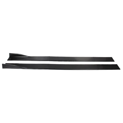 Universal Car Side Skirt Extension Rocker Panel Splitters Lip 78.7" Black