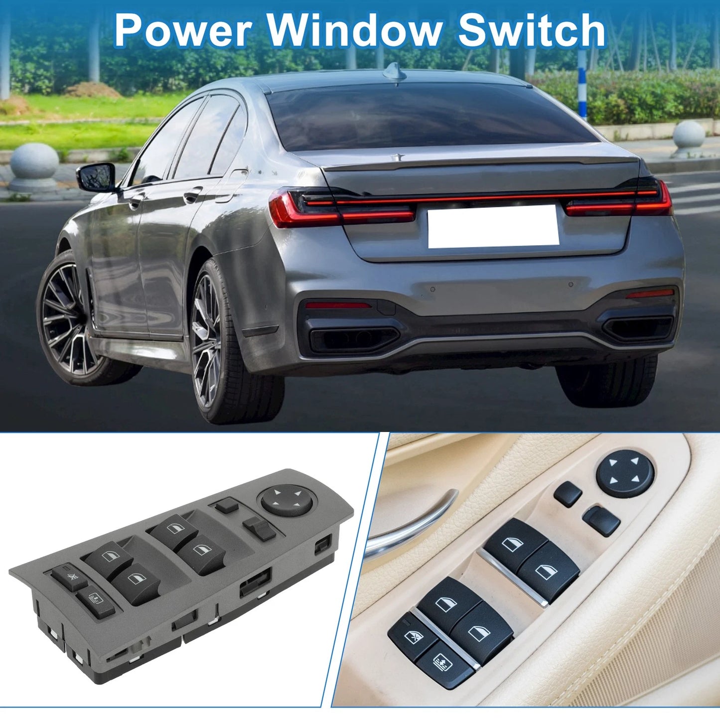Front Driver Side Power Window Switch for BMW 745i (2002-2005)