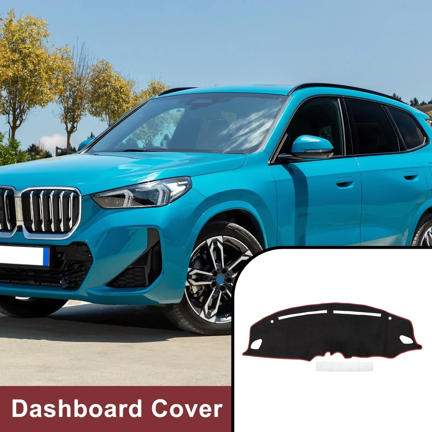 Dash Cover Mat for Suzuki Swift ZC33S/13S/53S/C83S (2018-2024) Black Red