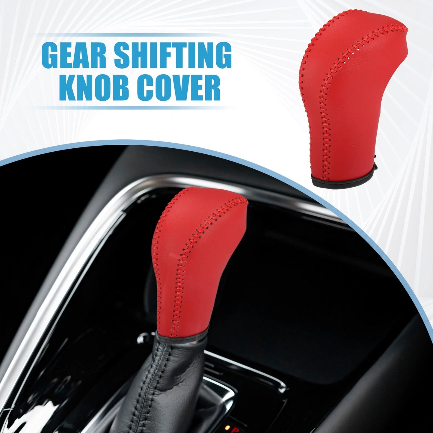 Gear Shifting Knob Cover Transmission Lever Trim for Porsche Cayenne Red