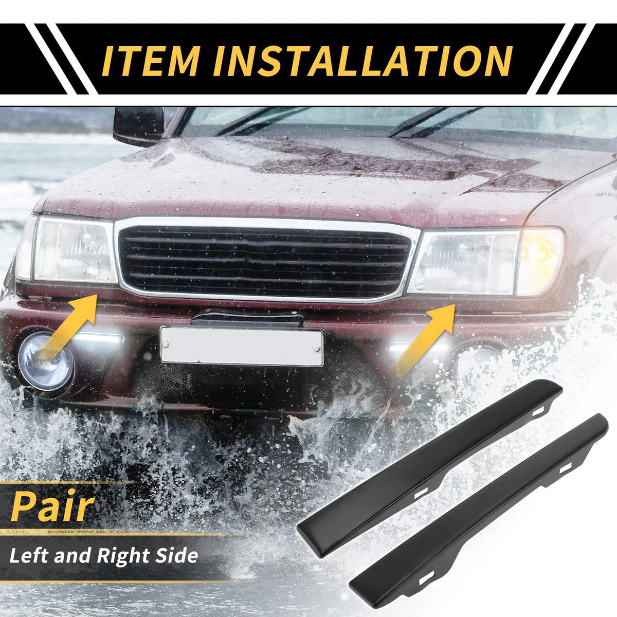 Front Bumper Grille Headlight Filler for Toyota Tacoma 4WD (2005-2023)