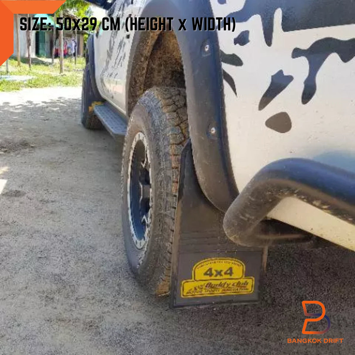 4 x 4WD Off-Road Mud Flaps Splash Guards for Universal Car Truck Black Plastic
