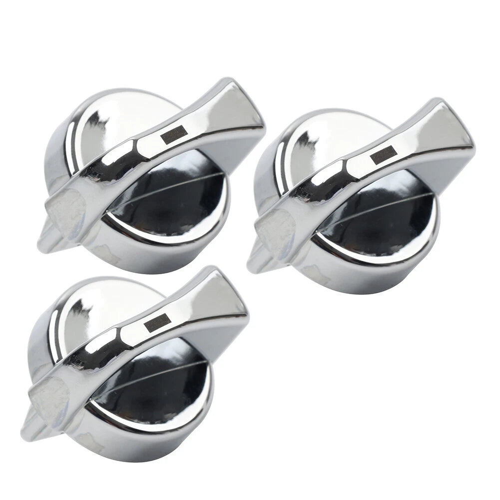 3 x Chrome A/C Heater Control Knob for Peterbilt 330 335 357 367 375 378 379 384