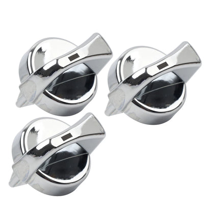 3 x Chrome A/C Heater Control Knob for Peterbilt 330 335 357 367 375 378 379 384