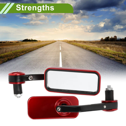 Rear View Mirrors / Square Shape Black Red Aluminum Plastic / for M8 Motorcycle