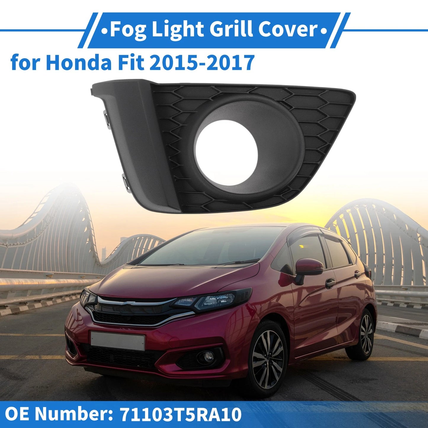 Front Right Fog Light Grill for Honda Fit (2015-2017)