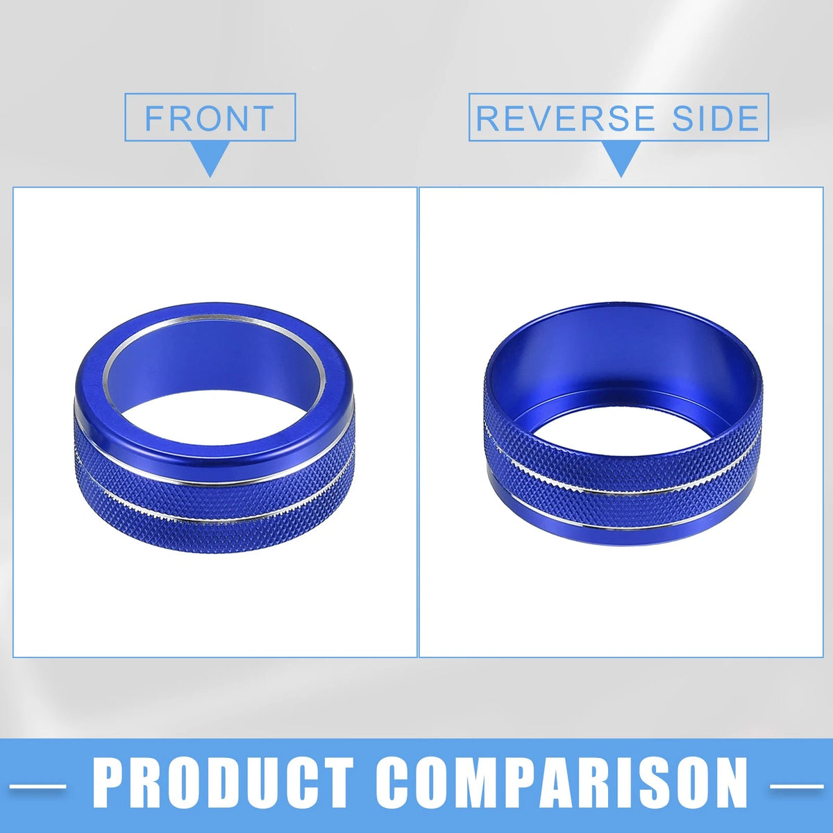 7 x Car AC Control Switch Air Vent Knob Covers for Honda Civic (2022-2023) Blue