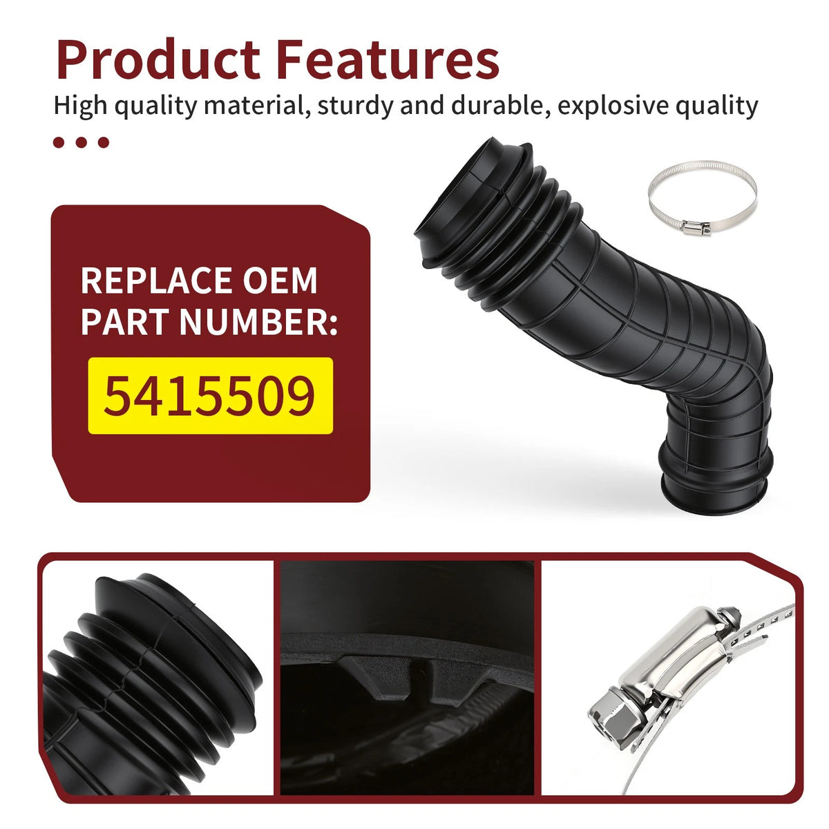 Inlet Clutch Duct for Polaris RZR XP / XP4 Turbo Fox DYNAMIX (2014–2023)