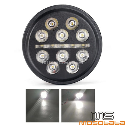 6000K Round LED Fog Passing Headlight DRL Lights for Harley Electra Glide