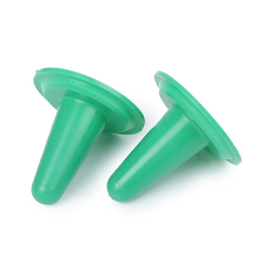 2 x Green Plastic Inflation Plug Shells for Cow Goat Sheep Ewe Milker