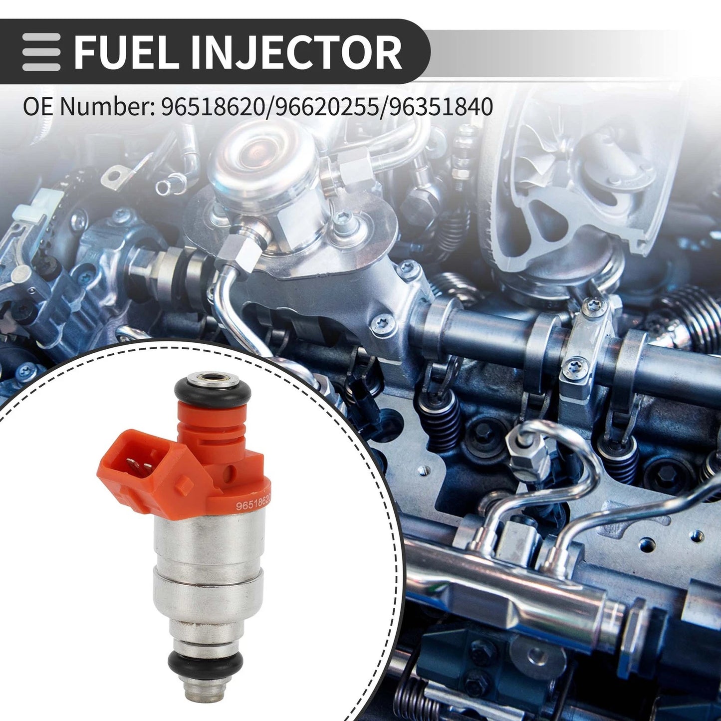 0.8 Fuel Injector Silver Tone for CHEVROLET Matiz (2005-2013)