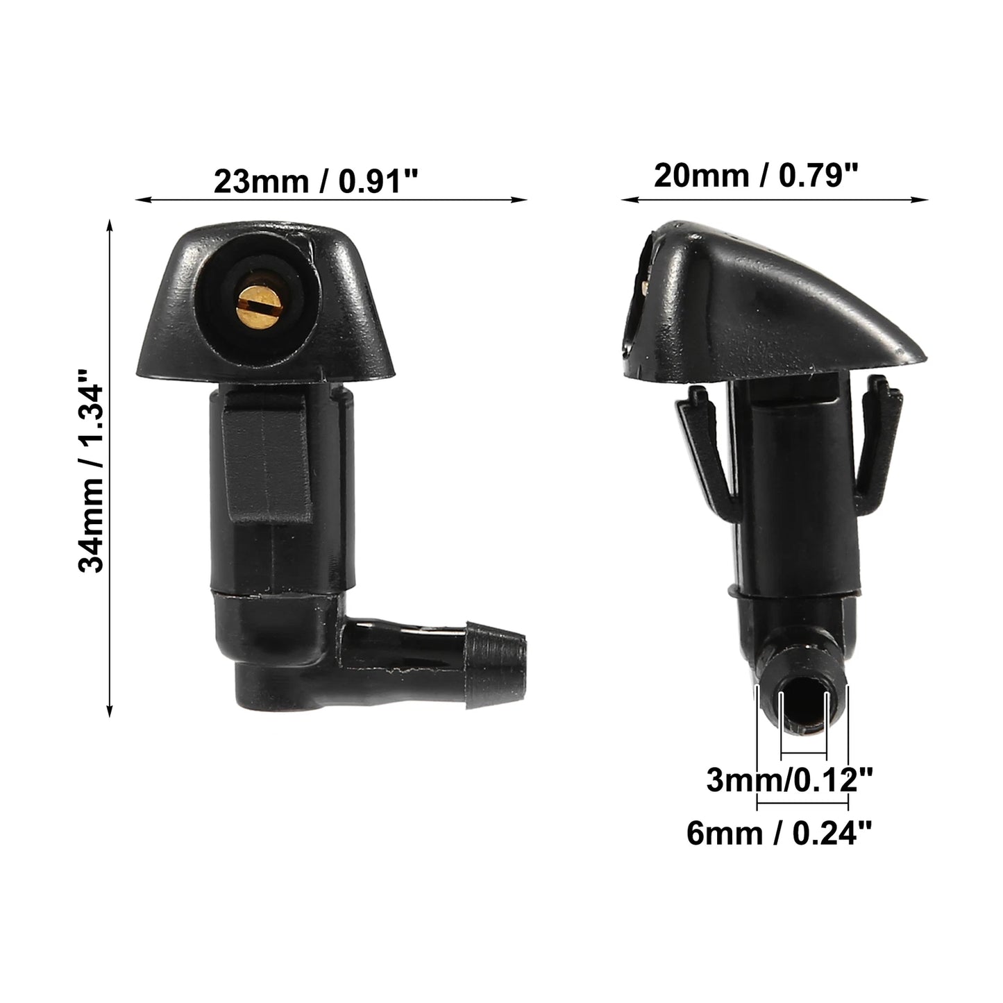 2 x Windshield Washer Nozzles for Honda Civic, Odyssey (2001-2023)