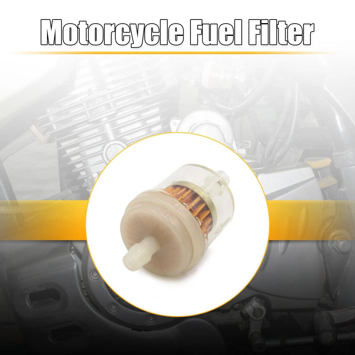 Magnetic 8mm Gasoline Inline Gas Oil Fuel Filter Cleaner for Motorcycle