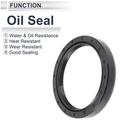 Oil Seal 72x90x12mm Nitrile Rubber Black 5 Pcs