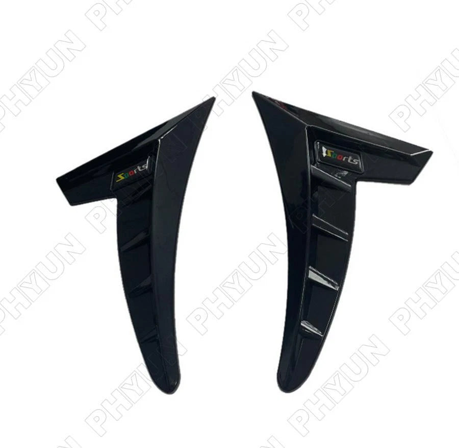 Glossy Black Car Side Wing Air Flow Fender Grill Intake Vent Trim Stickers
